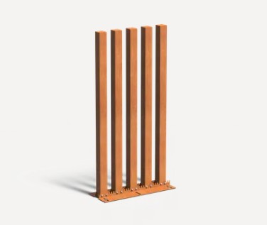 Tuinpaal 2000 set van 5 10x100x200 cm Corten