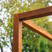 pergola vierkant corten 2