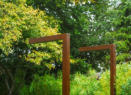 pergola l-vorm corten
