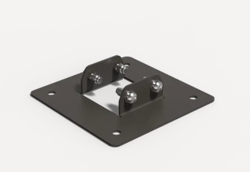 Pergola voetplaat 20x20x4,5 cm zwart gecoat