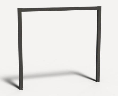 Pergola U-vorm 10x270x250 cm zwart gecoat