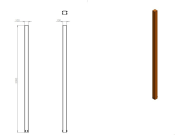 tuinpaal 3000 10x10x300 cm corten tech
