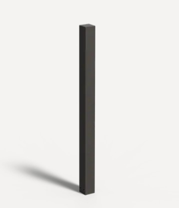 Tuinpaal 1500 10x10x150 cm zwart gecoat