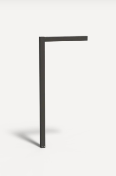 pergola l-vorm 10x110x250 cm zwart gecoat