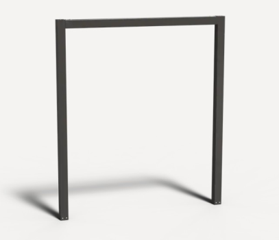 pergola u-vorm 10x220x250 cm zwart gecoat