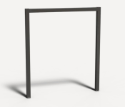 pergola u-vorm 10x220x250 cm zwart gecoat