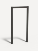 pergola u-vorm 10x120x250 cm zwart gecoat