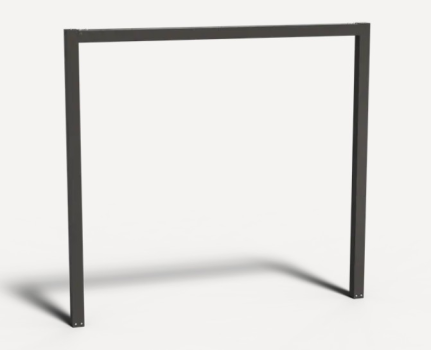 pergola u-vorm 10x270x250 cm zwart gecoat