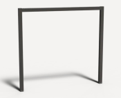 pergola u-vorm 10x270x250 cm zwart gecoat