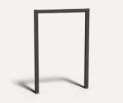 pergola u-vorm 10x170x250 cm zwart gecoat