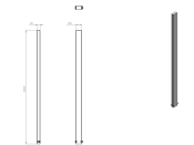 tuinpaal 2000 5x10x200 cm zwart gecoat tech