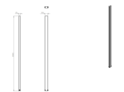 tuinpaal 3000 5x10x300 cm zwart gecoat tech