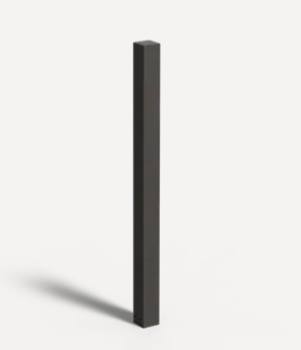 tuinpaal 1500 10x10x150 cm zwart gecoat