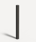 tuinpaal 1500 10x10x150 cm zwart gecoat