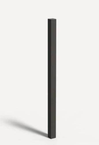 Tuinpaal 2000 10x10x200 cm zwart gecoat