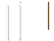 tuinpaal 3000 5x10x300 cm corten tech