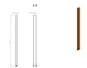 tuinpaal 2000 5x10x200 cm corten tech