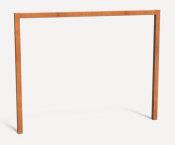 pergola u-vorm 10x320x250 cm corten