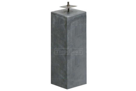 Betonpoer antraciet glad TH-13 190x190x700mm incl. RVS stelanker m16