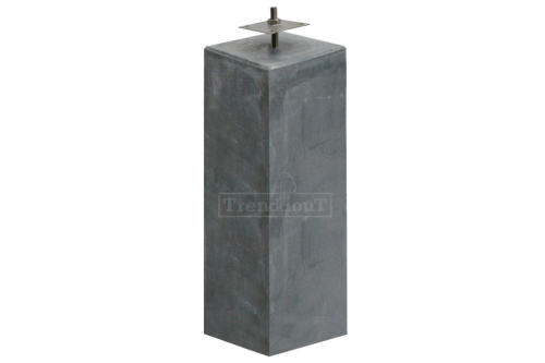 Betonpoer antraciet glad TH-13 190x190x700mm incl. RVS stelanker m16