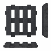 Schellevis Wecko-tegel (gewapend) 100x100x12 cm antraciet