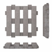 Schellevis Wecko-tegel (gewapend) 100x100x12 cm grijs