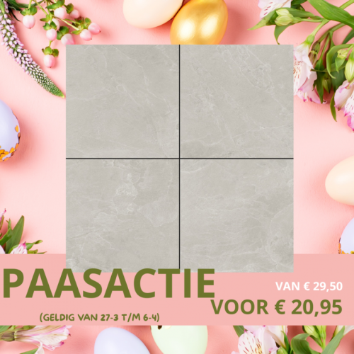 Keramische tegel CeraSlate 80x80x3 cm Grigio PAAS ACTIE