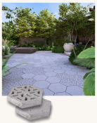 Schellevis Oud hollands ECO-tegel 37.5x37.5x7 cm grijs