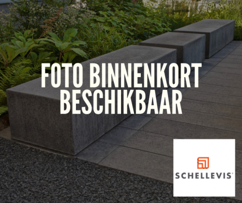 Schellevis Oud hollands zitelement gebogen 200x60x47 antraciet