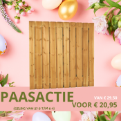 Geschaafd scherm grenen 21-planks 14mm 13.5 cm 180x180 geïmpregneerd PAAS ACTIE