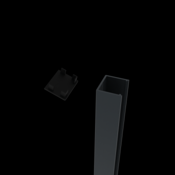 Boston Wand hoekprofiel L-190cm RAL9005