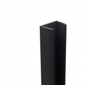 Boston Wand hoekprofiel L-190cm RAL9005