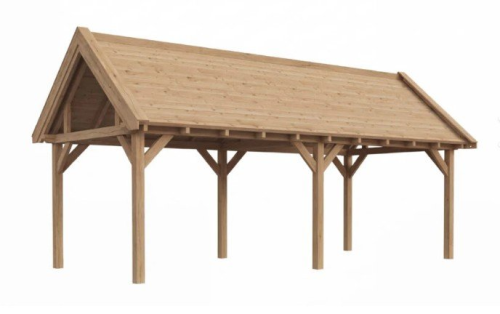Eiken zadeldak De Delle 12170x4400x4250mm (bxdxh)