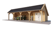 Eiken kapschuur De Veste 11100x4400x3750mm (bxdxh) rechts