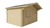 Blokhut - Tuinhuis Ingmar | 28 mm | vuren onbehandeld l 380x300 cm