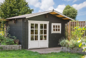 Blokhut - Tuinhuis Ingmar | 28 mm | vuren onbehandeld l 380x300 cm
