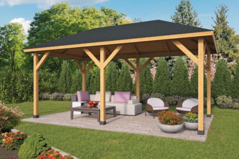 Prieel Corfu Douglas gedroogd, afmeting 594x340 cm