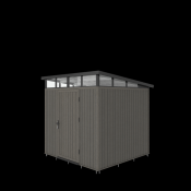 NewTechWood berging met enkele deur, 220 x 210 cm, Silver Gray