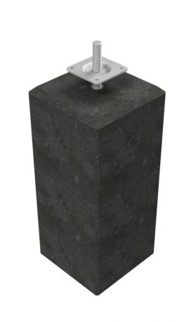Betonpoer XL, 22x22x40 cm, recht, schroefdraad M20, antraciet.