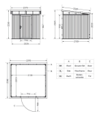 NewTechWood berging met enkele deur, 220 x 210 cm, Silver Gray