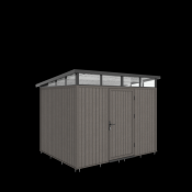 NewTechWood berging met enkele deur, 283 x 210 cm, Silver Gray