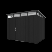 NewTechWood berging met enkele deur, 283 x 210 cm, Ebony zwart