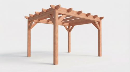 Constructiepakket plat dak | 4105x3460x2500mm | fijnbezaagd Douglas