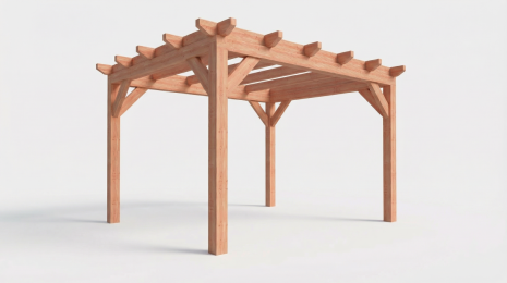 Constructiepakket plat dak | 4105x3460x2500mm | fijnbezaagd Douglas