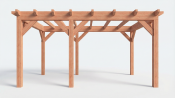 Constructiepakket plat dak | 5240x3460x2500mm | fijnbezaagd Douglas