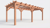 Constructiepakket plat dak | 7015x3460x2500mm | fijnbezaagd Douglas