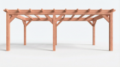 Constructiepakket plat dak | 7015x3460x2500mm | fijnbezaagd Douglas