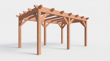Constructiepakket plat dak | 5310x3460x2500mm | fijnbezaagd Douglas