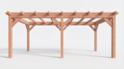 Constructiepakket plat dak | 6370x3460x2500mm | fijnbezaagd Douglas