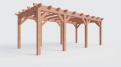 Constructiepakket plat dak | 7090x3460x2500mm | fijnbezaagd Douglas